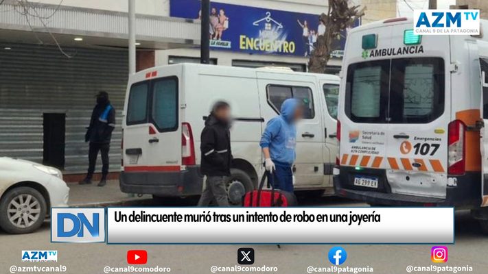 Un delincuente murió tras un intento de robo en una joyería
