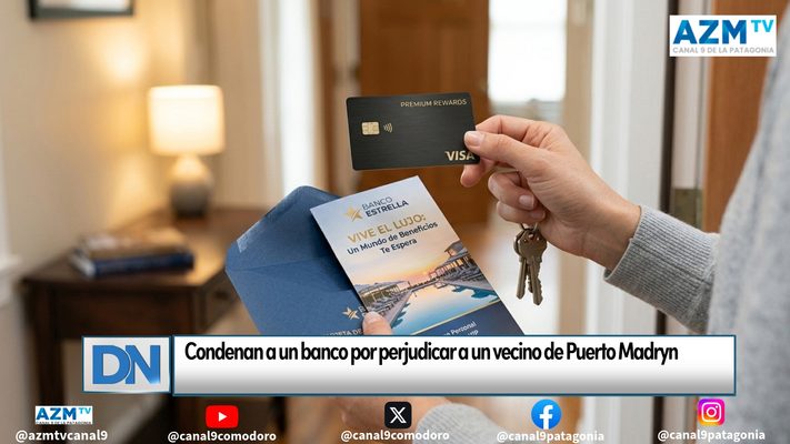 Condenan a un banco por perjudicar a un vecino de Puerto Madryn