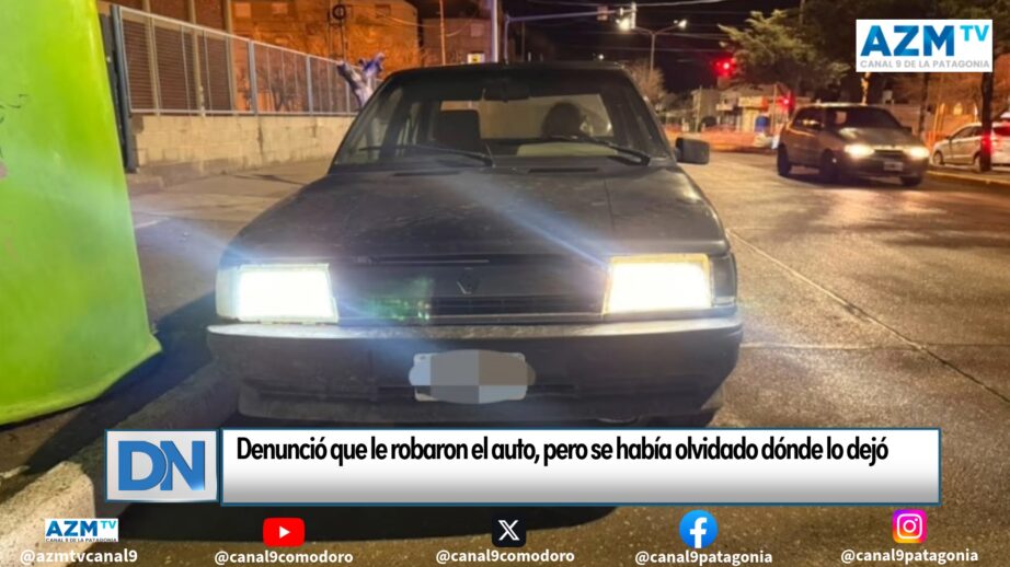 Denunció que le robaron el auto, pero se había olvidado dónde lo dejó