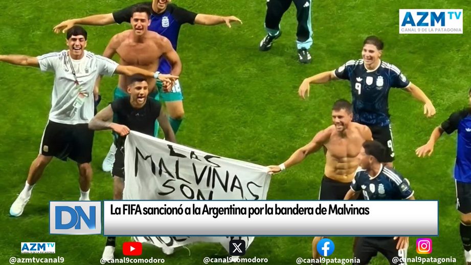 La FIFA sancionó a la Argentina por la bandera de Malvinas