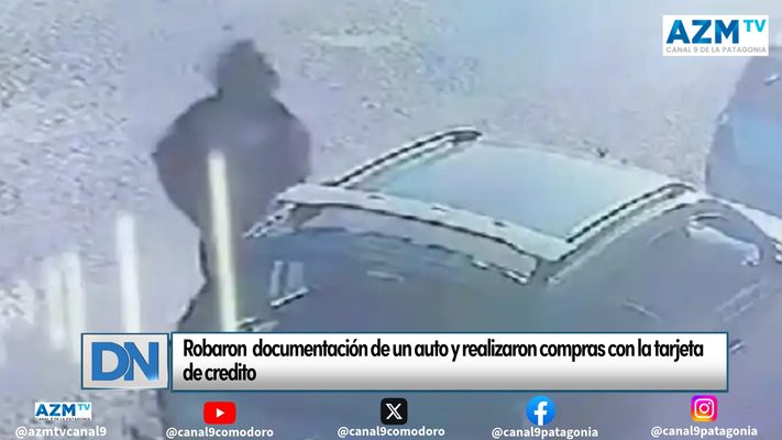 Robaron  documentación de un auto y realizaron compras con la tarjeta de credito