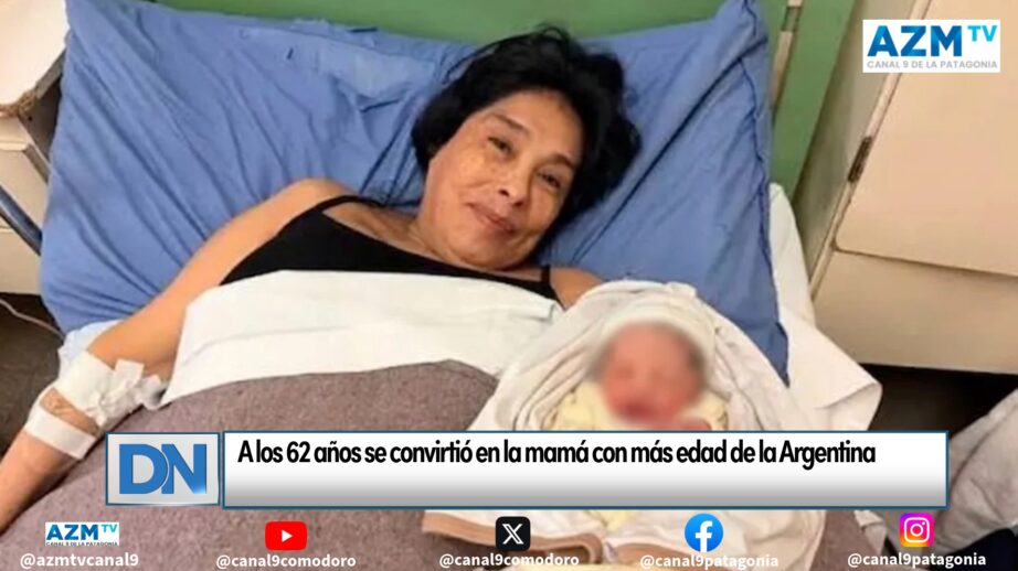A los 62 años se convirtió en la mamá con más edad de la Argentina