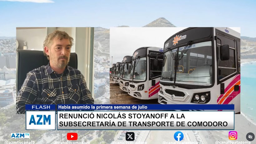 Renunció Nicolás Stoyanoff a la subsecretaría de transporte de Comodoro