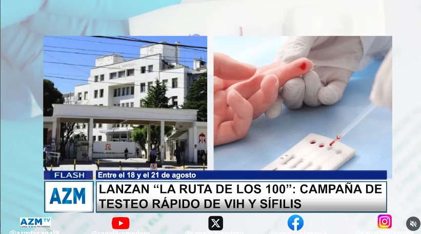Lanzan “la ruta de los 100”: campaña de testeo rápido de vih y sífilis