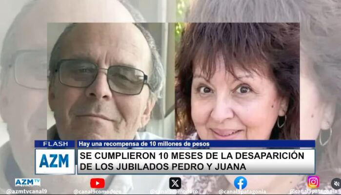 Se cumplieron 10 meses de la desaparición de los jubilados Pedro y Juana