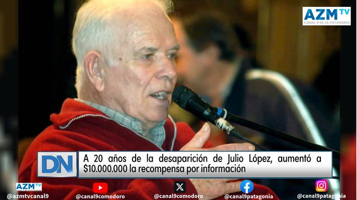 A 20 años de la desaparición de Julio López, aumentó a $10.000.000 la recompensa por información