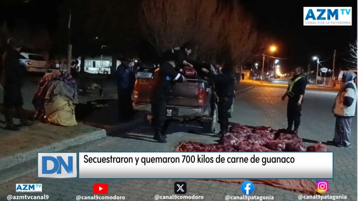 Secuestraron y quemaron 700 kilos de carne de guanaco