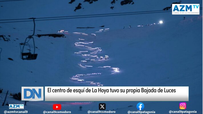 El centro de esquí de La Hoya tuvo su propia Bajada de Luces