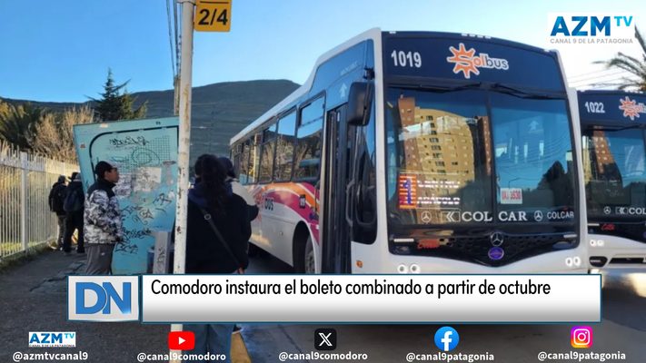 Comodoro instaura el boleto combinado a partir de octubre