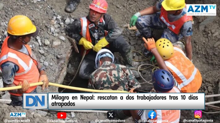 Milagro en Nepal: rescatan a dos trabajadores tras 10 días atrapados
