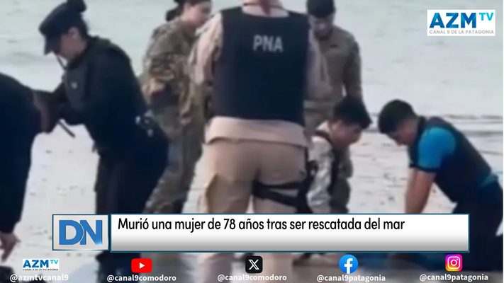 Murió una mujer de 78 años tras ser rescatada del mar