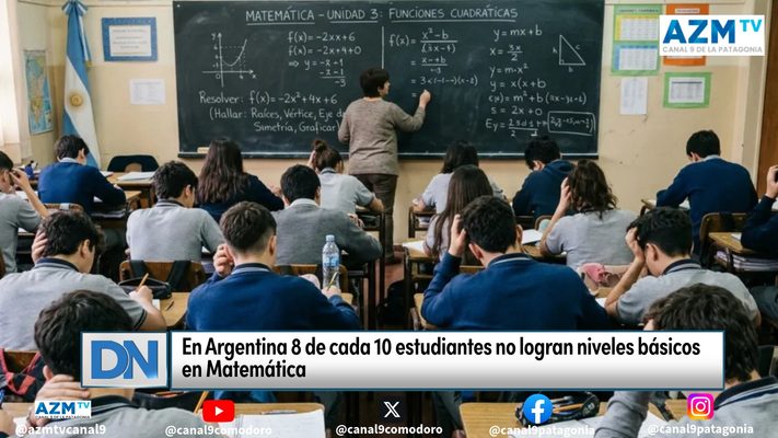 En Argentina 8 de cada 10 estudiantes no logran niveles básicos en Matemática