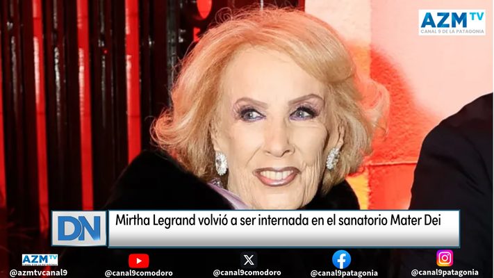 Mirtha Legrand volvió a ser internada en el sanatorio Mater Dei