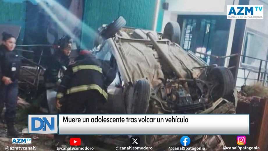 Muere un adolescente tras volcar un vehículo