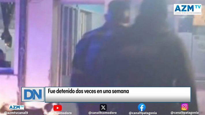 Fue detenido dos veces en una semana