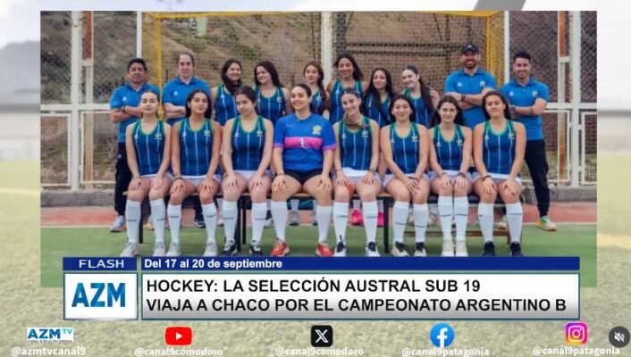 Hockey: la selección Austral sub 19 viaja a Chaco por el campeonato Argentino B
