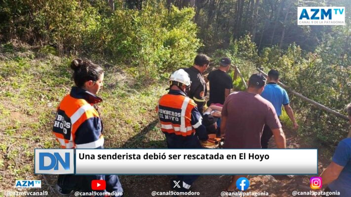 Una senderista debió ser rescatada en El Hoyo