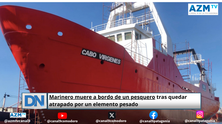 Marinero muere a bordo de un pesquero tras quedar atrapado por un elemento pesado