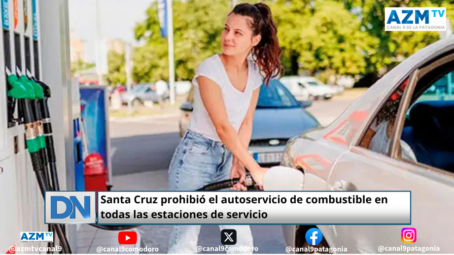 Santa Cruz prohibió el autoservicio de combustible en todas las estaciones de servicio