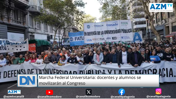 Marcha Federal Universitaria: docentes y alumnos se movilizarán al Congreso