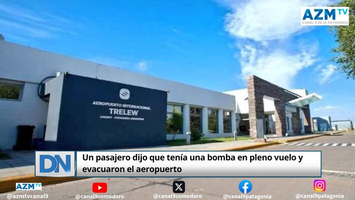 Un pasajero dijo que tenía una bomba en pleno vuelo y evacuaron el aeropuerto
