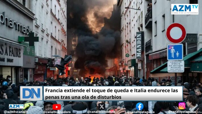 Francia extiende el toque de queda e Italia endurece las penas tras una ola de disturbios