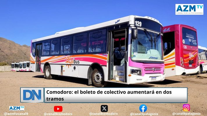 Comodoro: el boleto de colectivo aumentará en dos tramos
