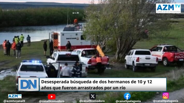 Desesperada búsqueda de dos hermanos de 10 y 12 años que fueron arrastrados por un río