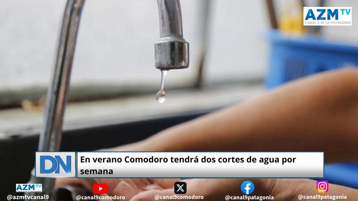 En verano Comodoro tendrá dos cortes de agua por semana