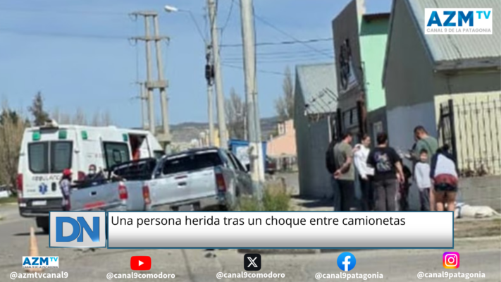 Una persona herida tras un choque entre camionetas 
