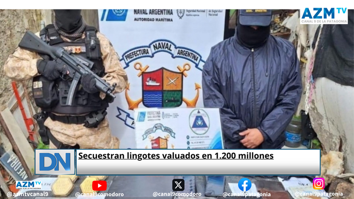 Secuestran lingotes valuados en 1.200 millones