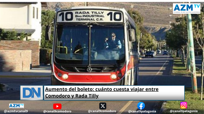 Aumento del boleto: cuánto cuesta viajar entre Comodoro y Rada Tilly